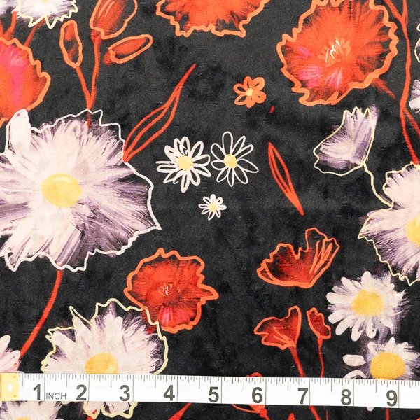 Fabric W2547 4 Printed Velvet