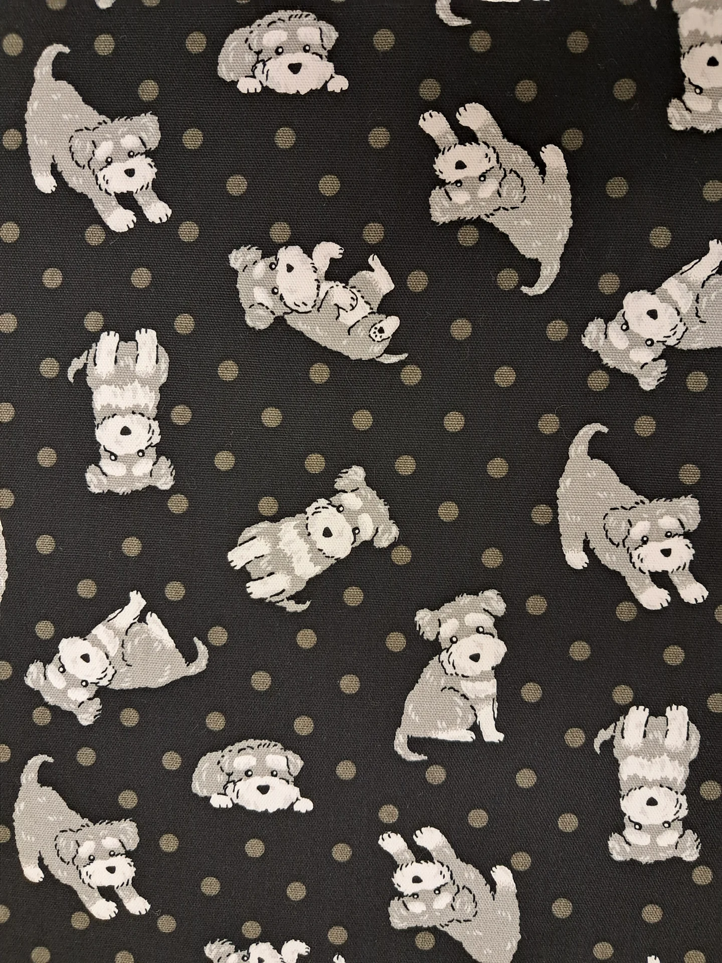 Fabric Yaku 66530 4 Black Dogs