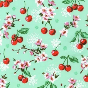 Flowers 20295 Cherry Floral Mint