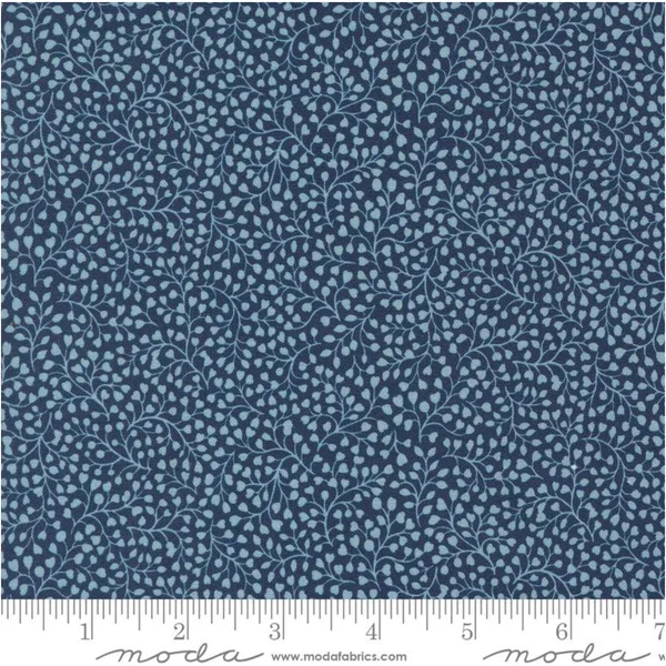 Flowers Ambling Vine Navy