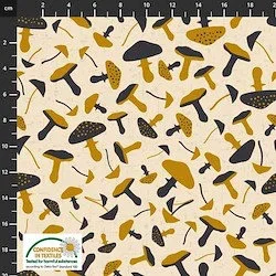 Flowers Bird Move Mushroom Cream Background