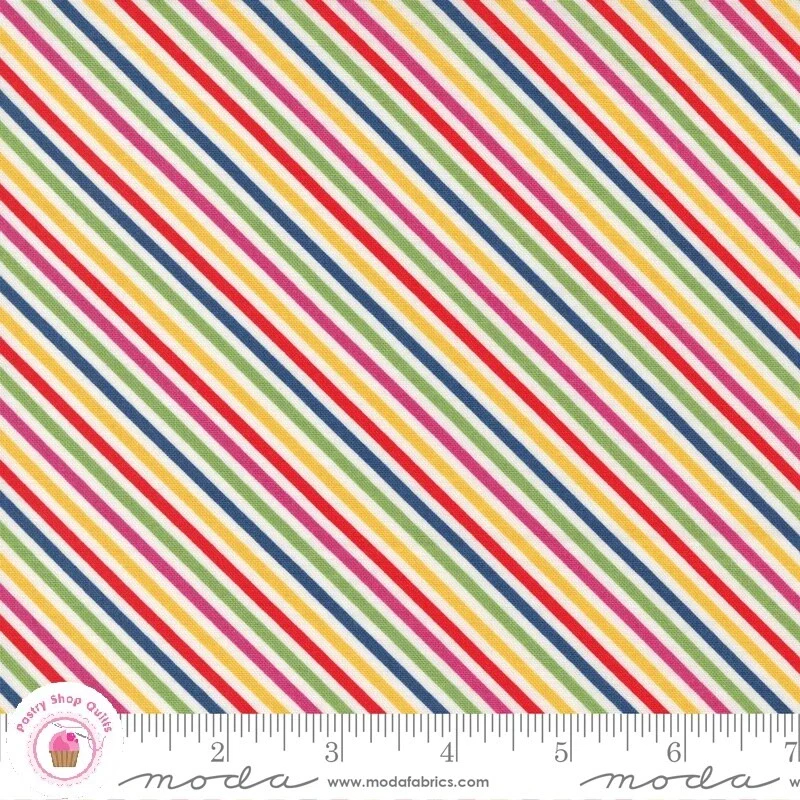 Flowers Rainbow Down Pour Stripe