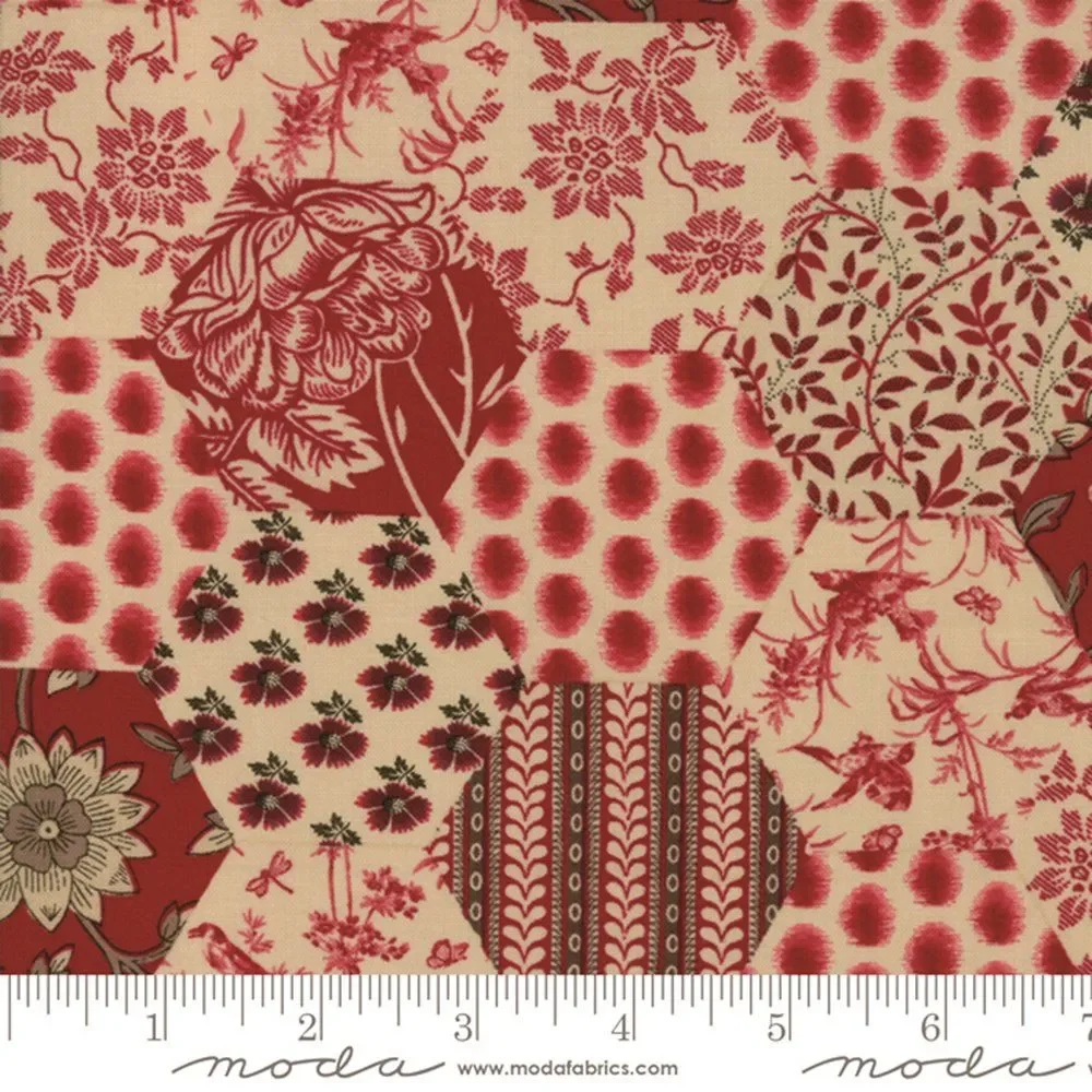 French General La Vie Rogue Hexagon Red Pattern