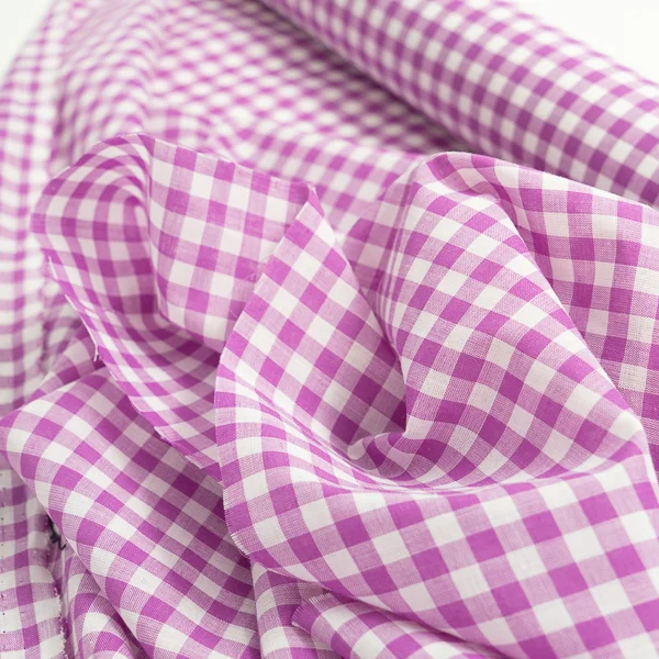 Gingham Polyester Cotton 1/ 4'' Lilac