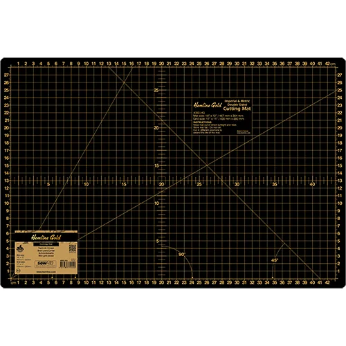 Hemline Gold Cutting Mat A3 Black Cutting Mat