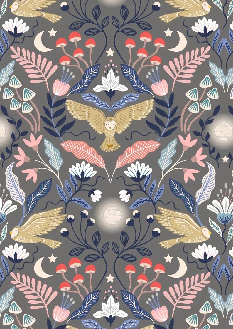 Irene Lewis Enchanted Owl Moon Grey