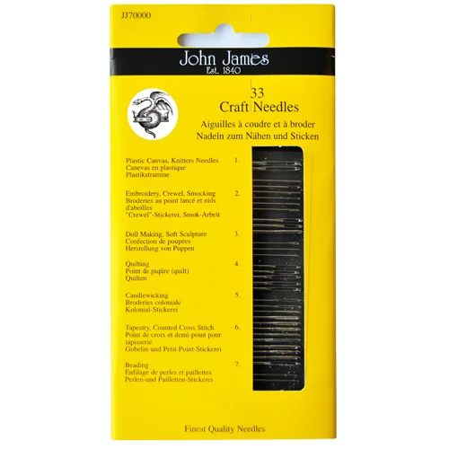 John James Craft Needles Assorted 33