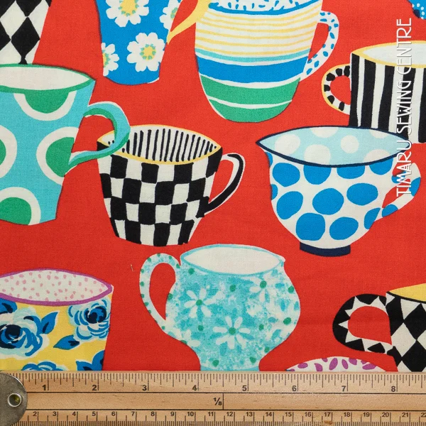 Kitchen Table Talk Red Art Cups