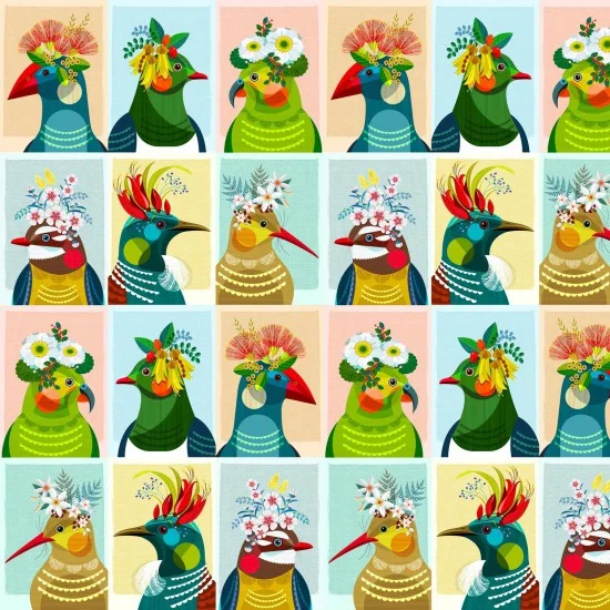 Kiwiana 80460 1 Ellen Giggenback Bird Tiles