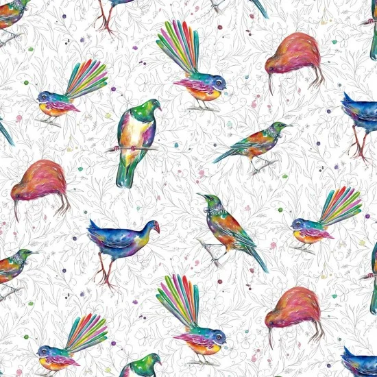 Kiwiana 81320 1 Birds White