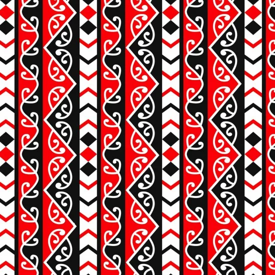 Kiwiana Poraka Black Red White