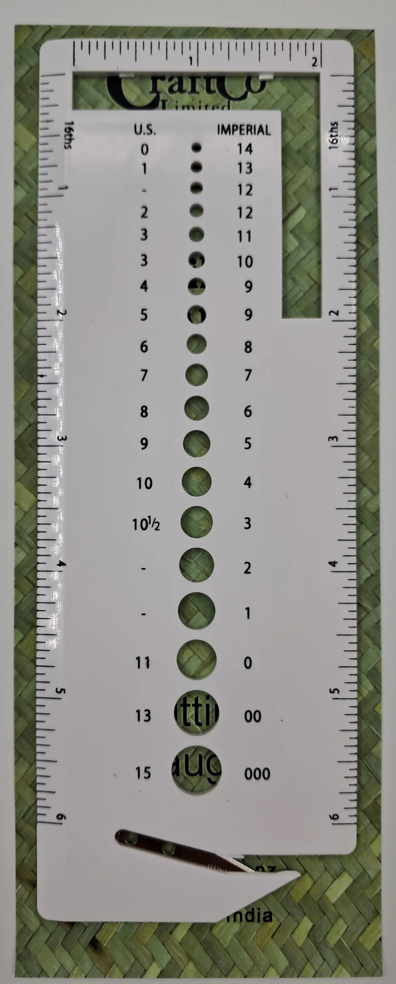 Kwik Knit Knitting Gauge