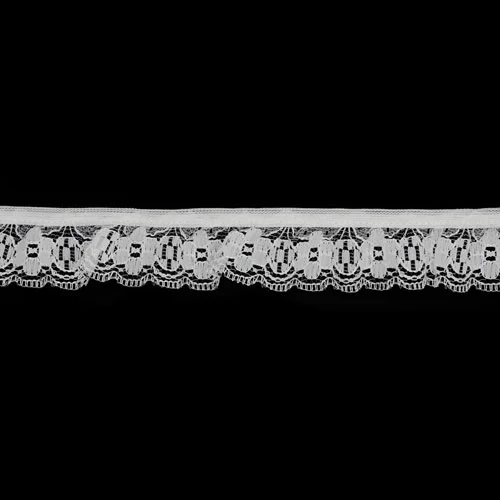 Lace 60835 Frilled White 30mm