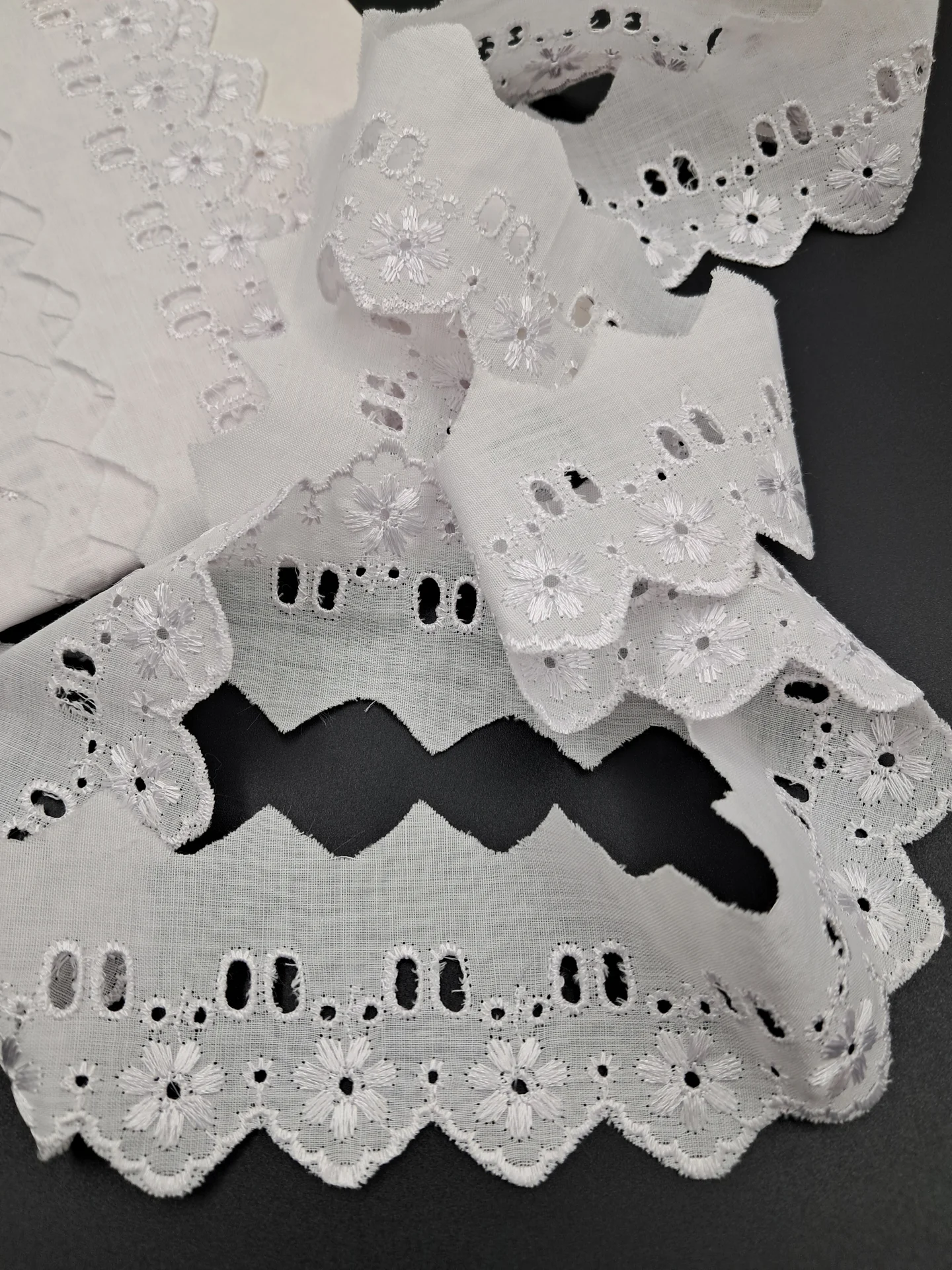 Lace Cambric Eyelet 50mm White