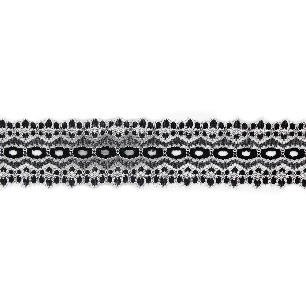 Lace Eyelet 30mm Black 60265