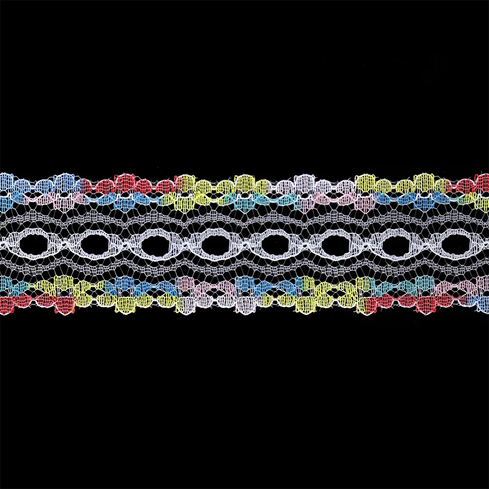 Lace Eyelet Flower Edge Multi