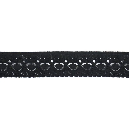 Lace Stretch 30mm Black 64108