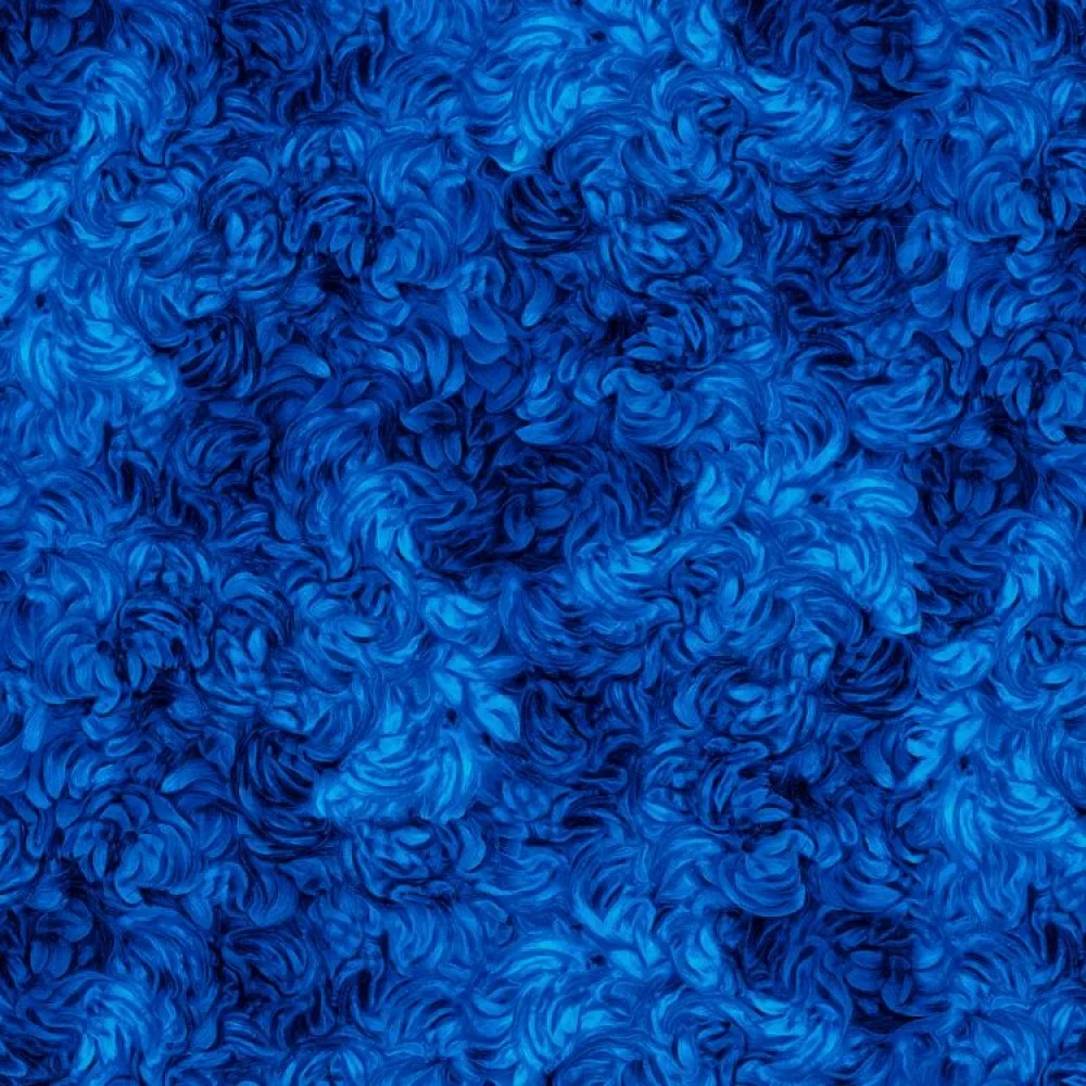 Leaves Brush Texture Navy