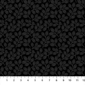 Leaves Simply Neutral Grey On Black