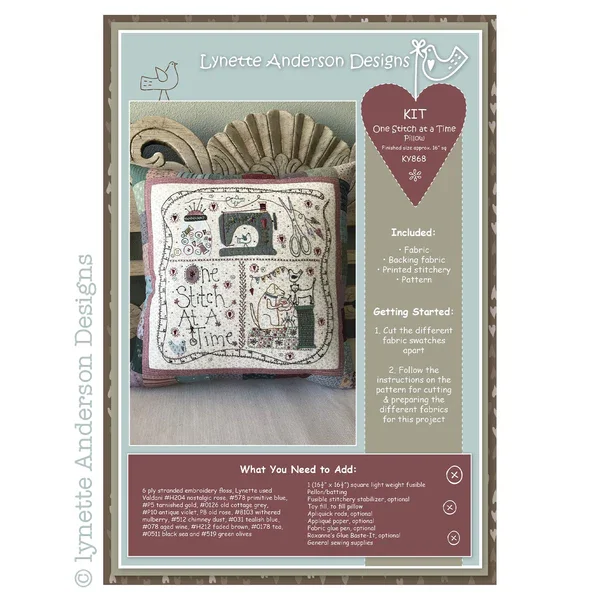 Lynette Anderson Kit One Stitch At A Time Pillow