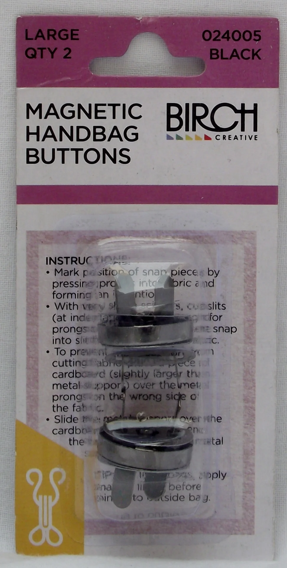 Magnetic Stud Large Black Nickel