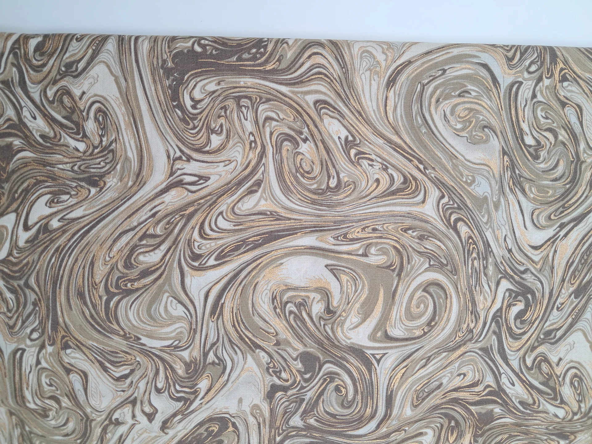 Marble Metallic Gold Brown Taupe