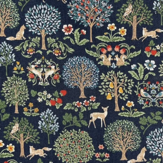 Morisu Trees Animals On Navy