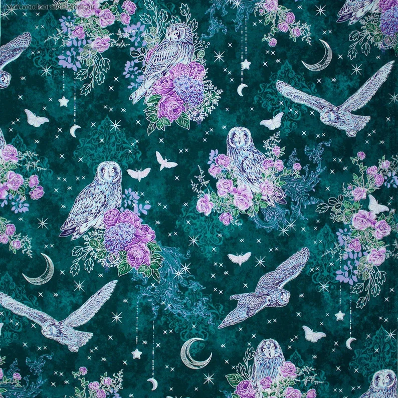 Mystic Moon Owls Metallic