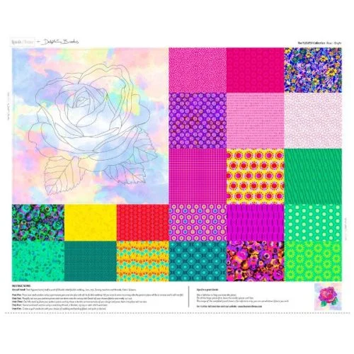 Patchwork Panel Applique Rose