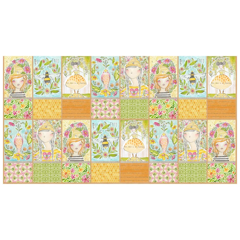 Patchwork Panel For The Love of Bees
