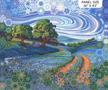 Patchwork Panel The Road Home Scene