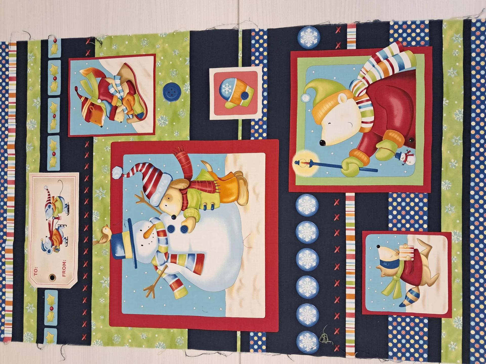 Patchwork Panel Winter Parade Snowman
