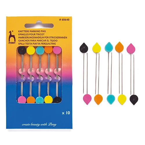 Pony Knitting Marking Pins X10
