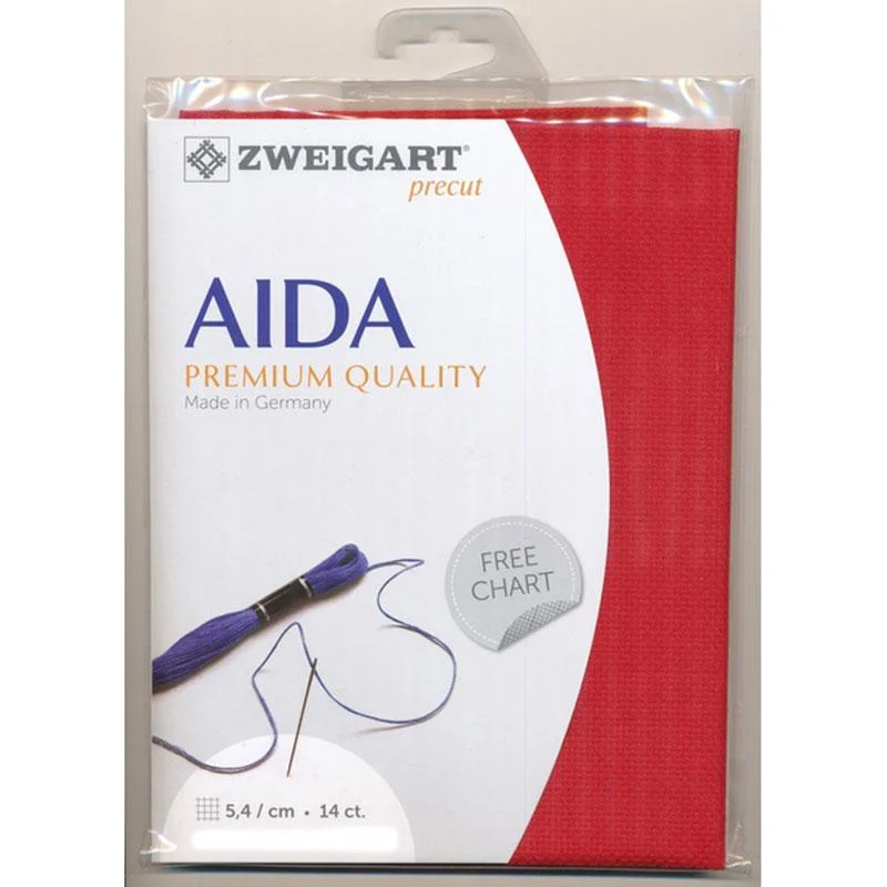 Precut Aida 14ct Xmas Red 954