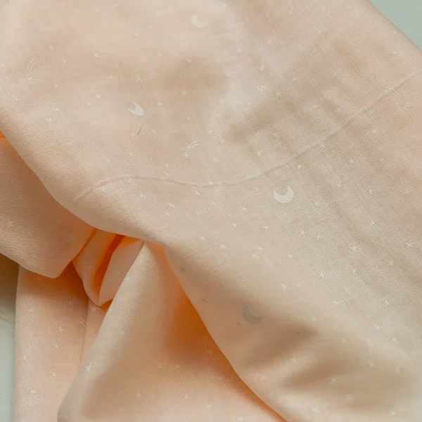 Printed Double Gauze Light Peach