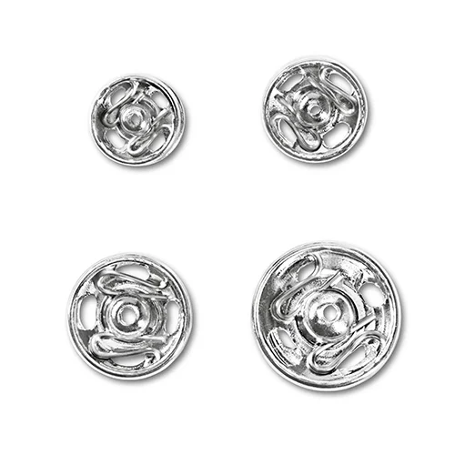 Prym Sew On Snaps Silver Mixed
