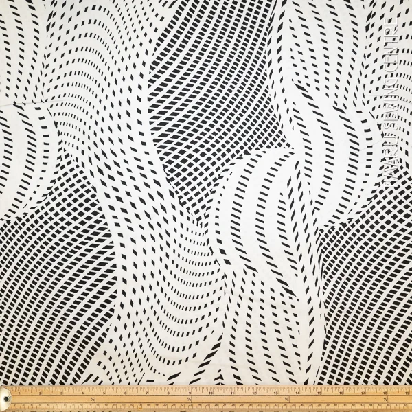 Quilt Backing Jazzed White Black Geo