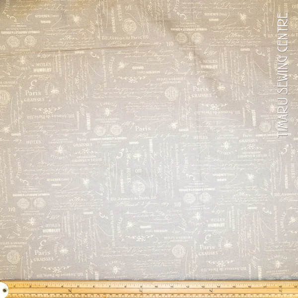 Quilt Backing Summer Honey Bee Script