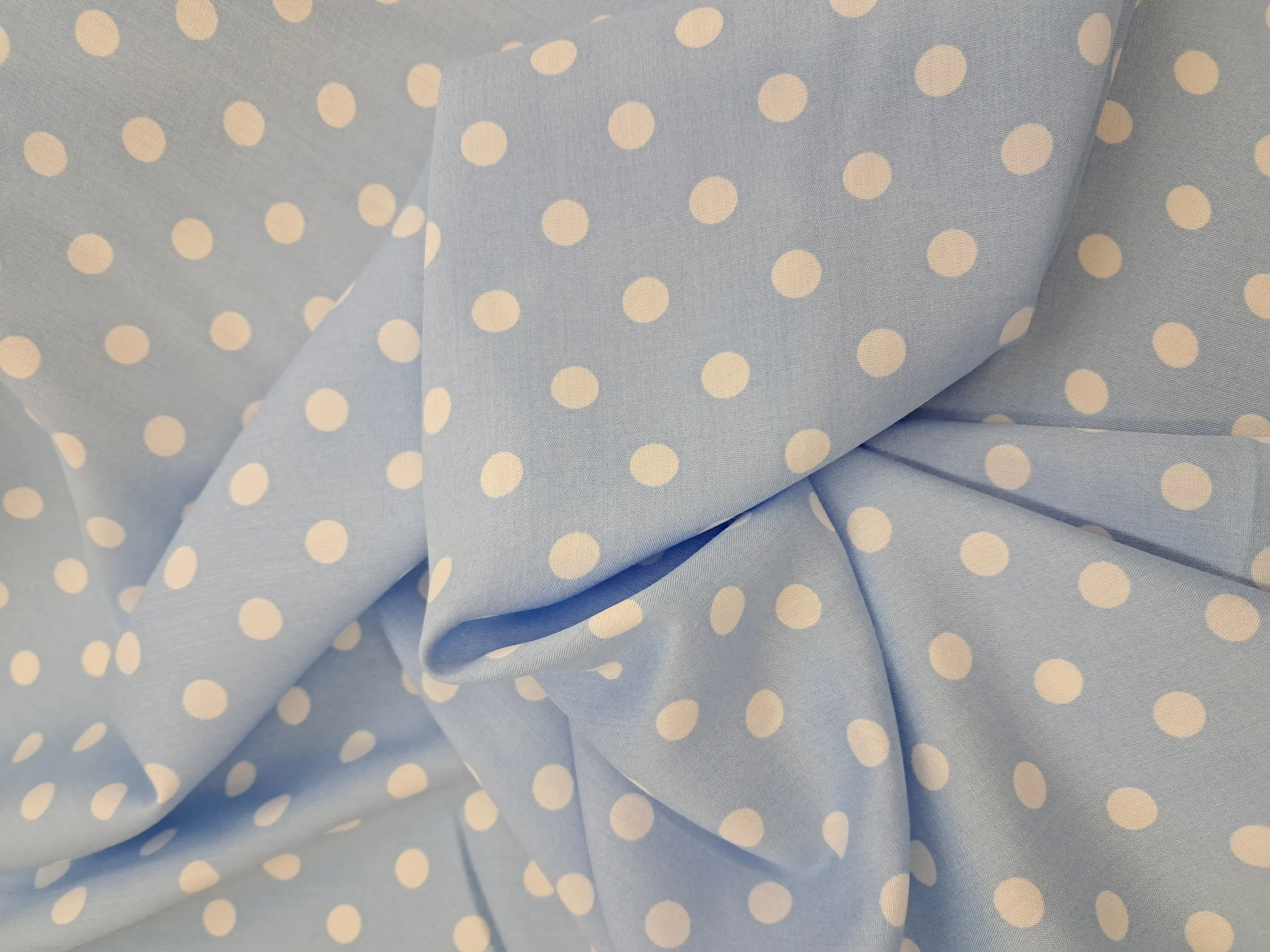 Rayon Blue Spot Print