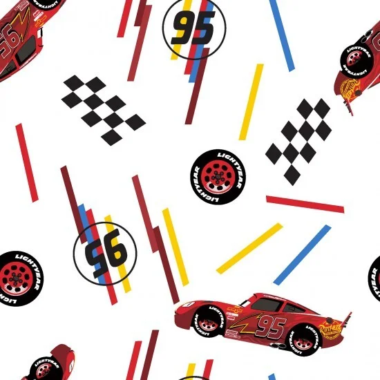 Red 95 Cars On White