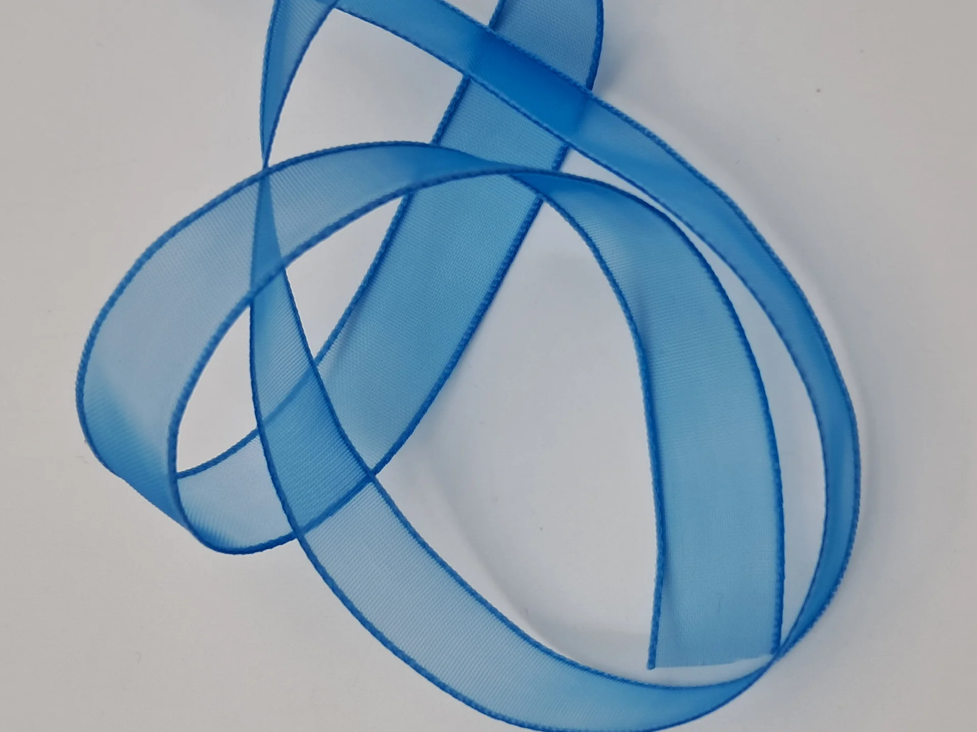 Ribbon 16mm Organza Mid Blue