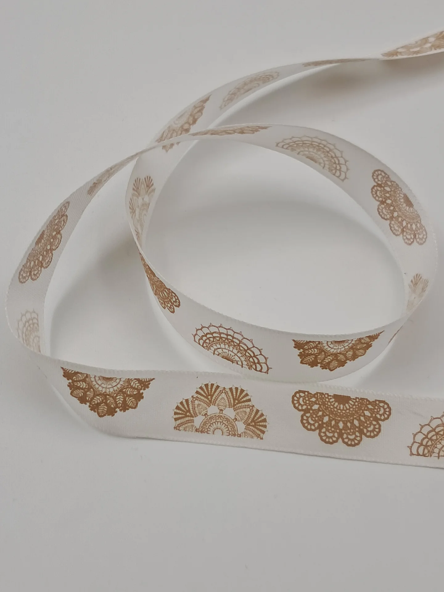 Ribbon 28993 Cream Beige Design 15mm