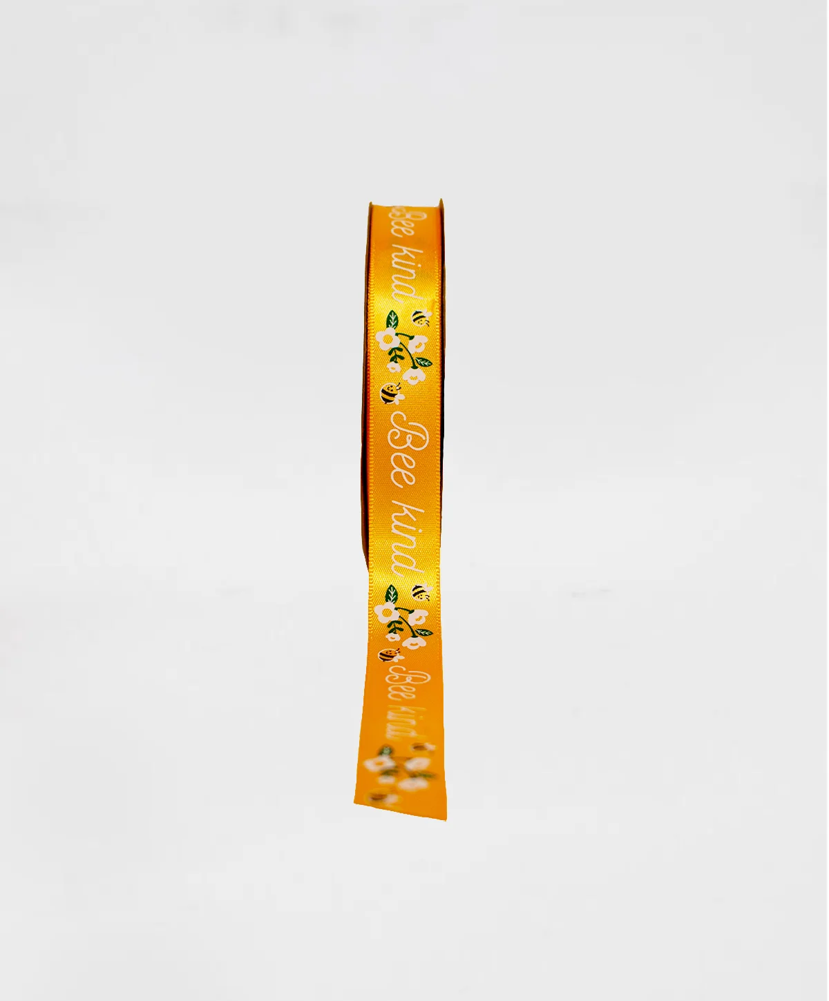 Ribbon Bee Kind Print Yellow 16mm