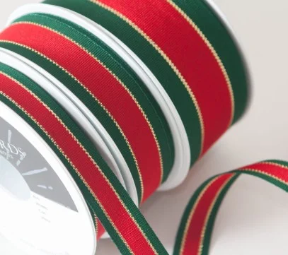 Ribbon Merriment 16mm Red Grn