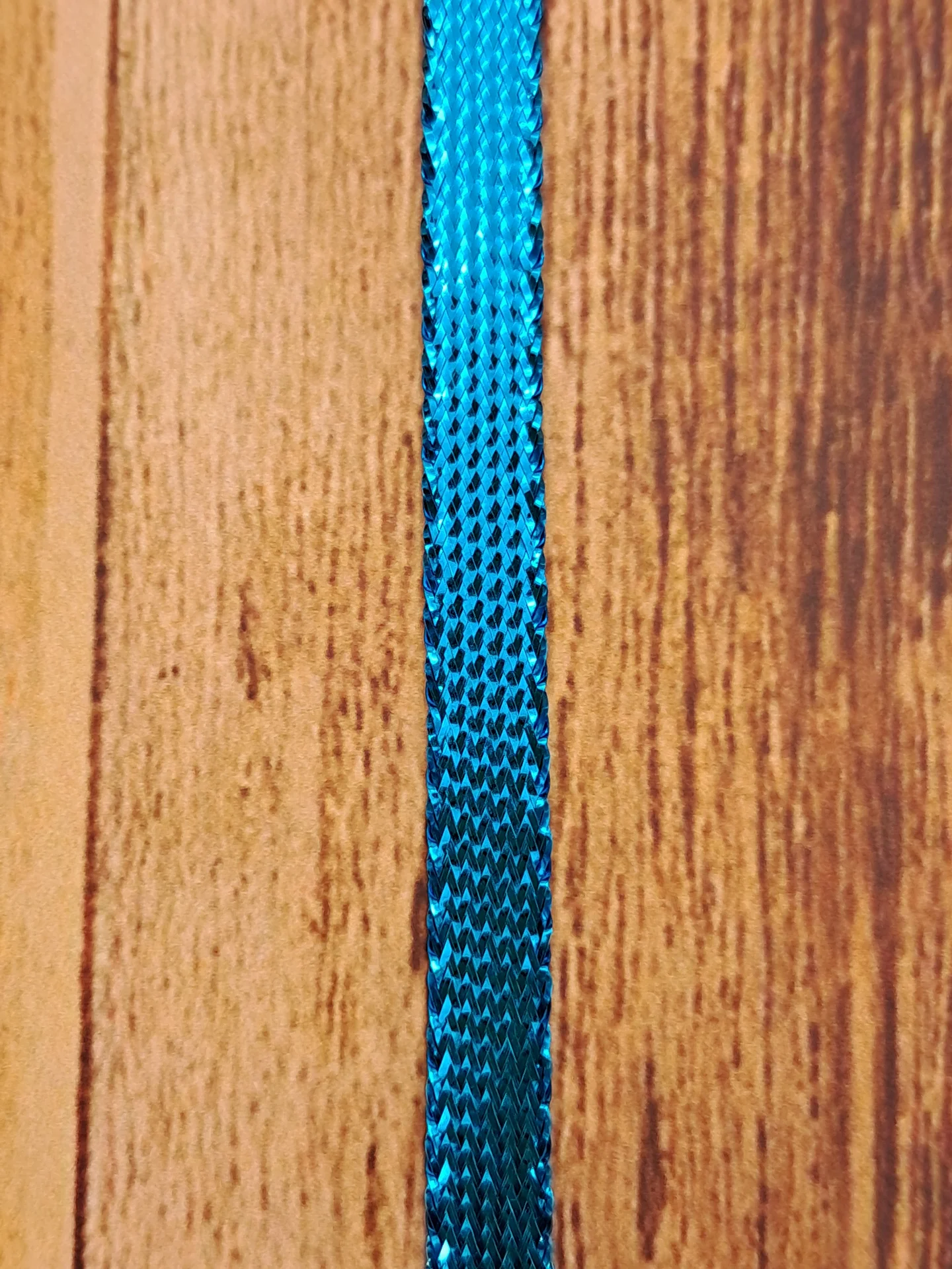Ribbon Metallic Aqua 6mm