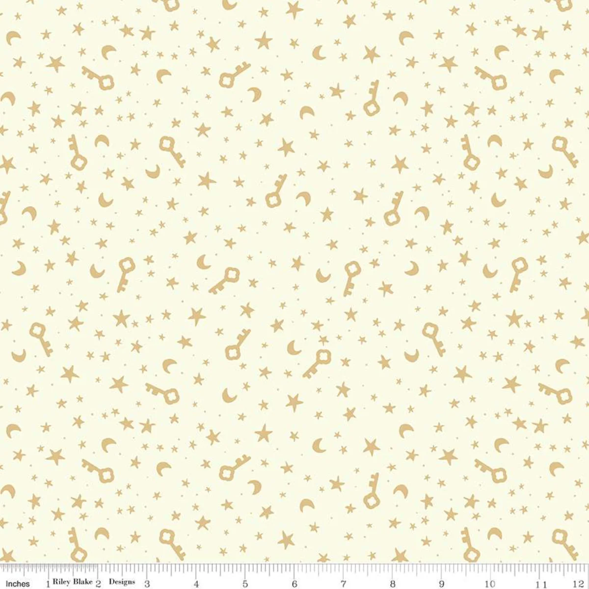 Riley Blake Dream with Gold Stars Keys