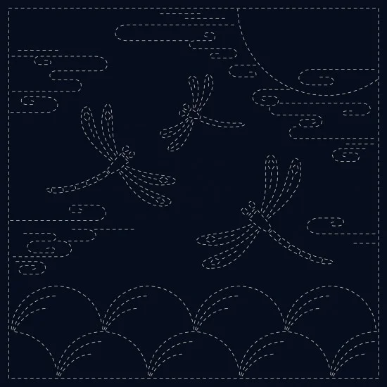 Sashiko Squares 60780 5 Autumn
