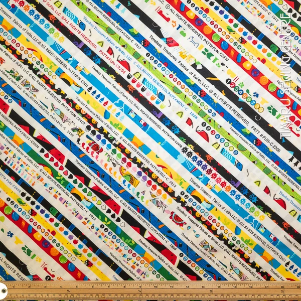 Sewing Multi Selvedges Diagonal