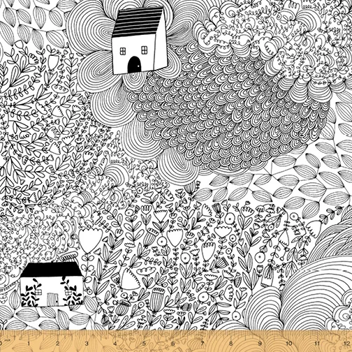 Shapes Colour Me Black White House Zen