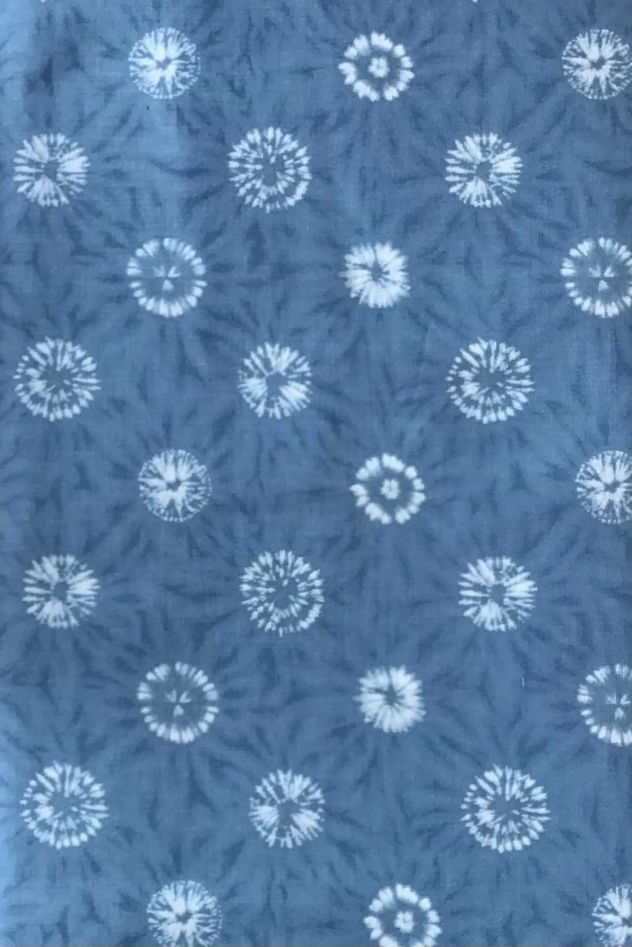 Shapes Sakuru Tie Dyed Circles Chambray